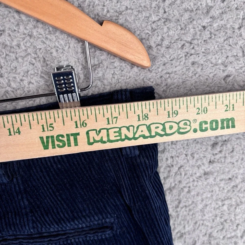 Vintage Polo‎ Ralph Lauren Preston Corduroy Pant Mens Size 35x30 Navy Flat Front